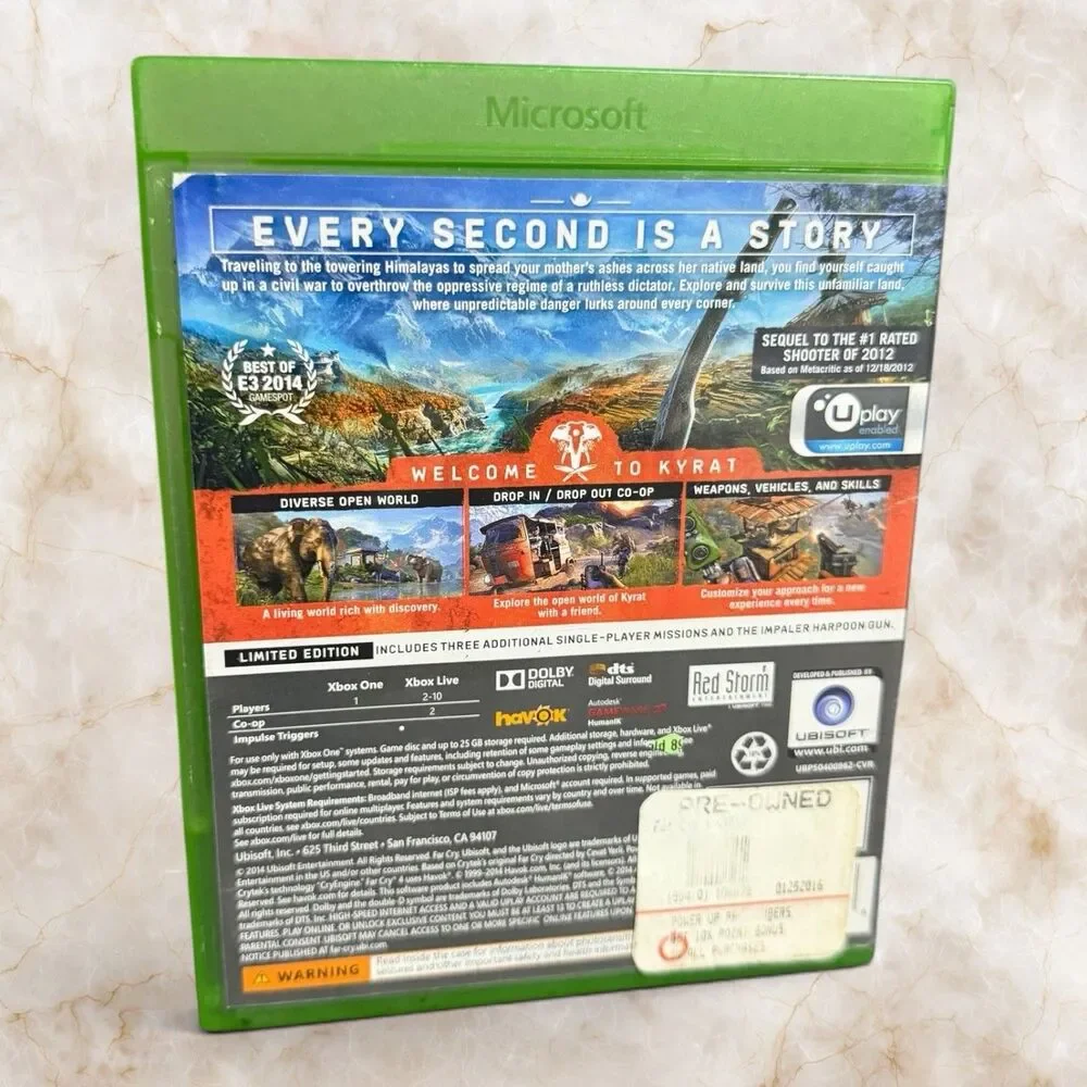 Far Cry 4 Limited Edition Xbox One - Cleaned, Tested, Working - No Manual
